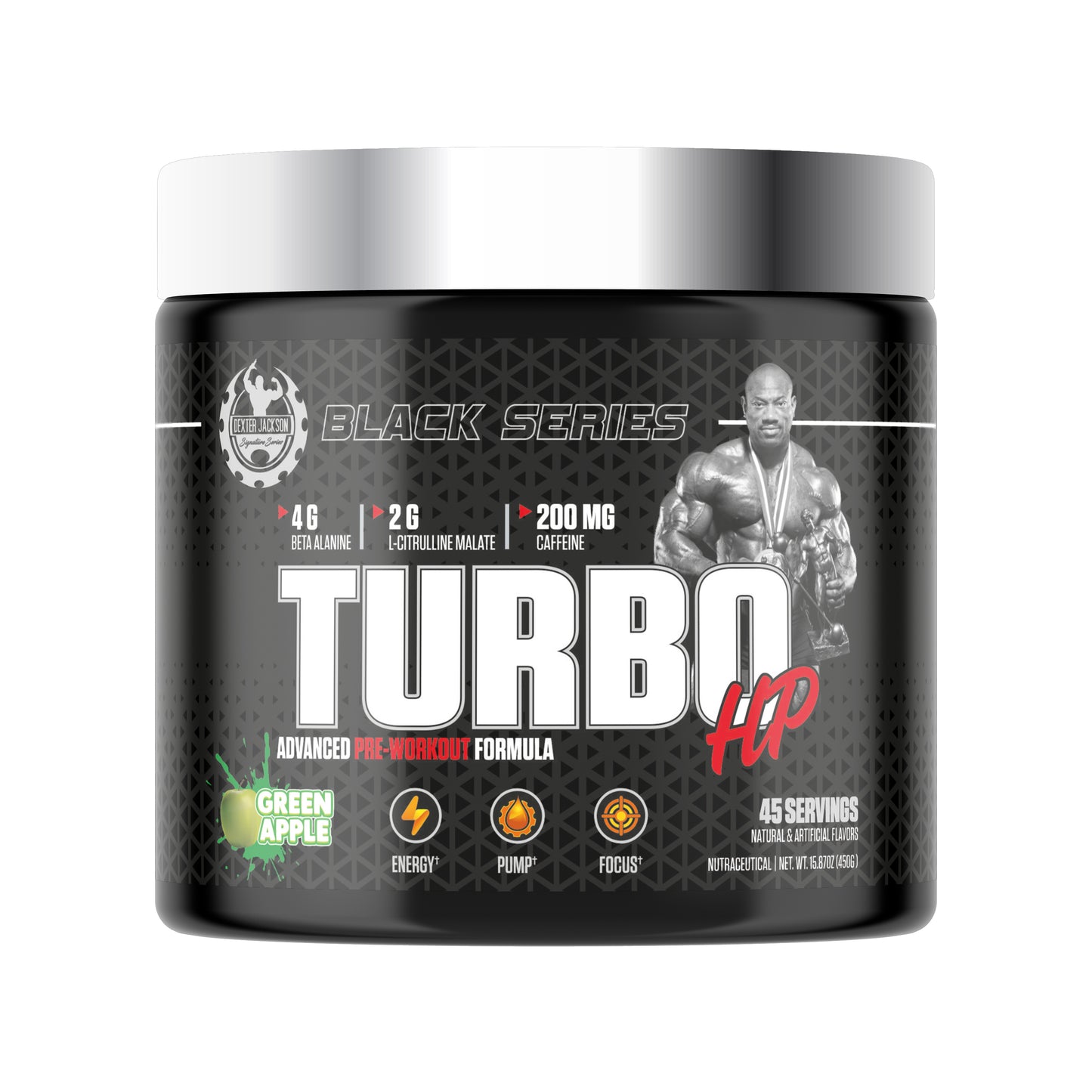 Dexter Jackson Black Series Turbo HP Advanced Pre Workout Formula 450g | 45 Servings