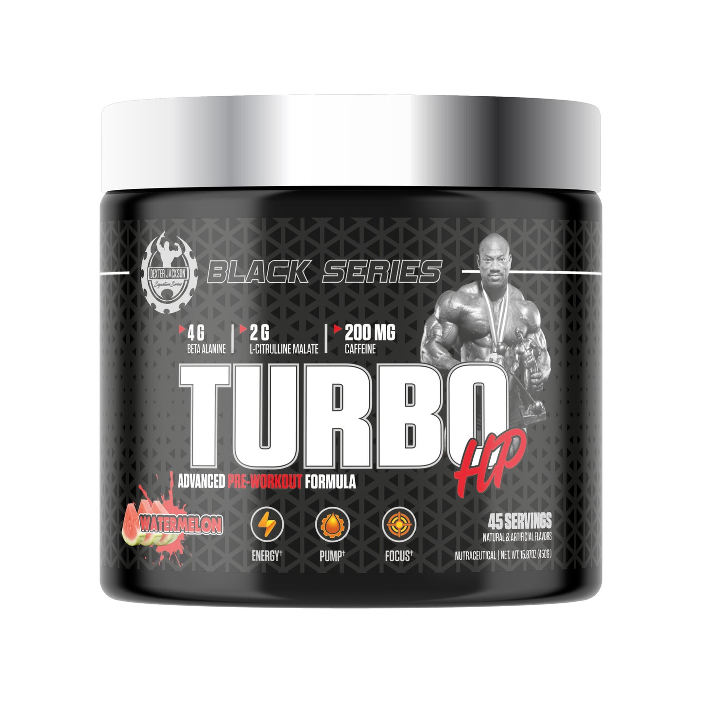 Dexter Jackson Black Series Turbo HP Advanced Pre Workout Formula 450g | 45 Servings