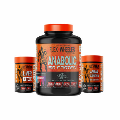 Flex Wheeler Ashwagandha + Anabolic ISO Rainbow + Liver Detox Ssnc Direct