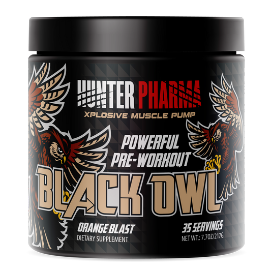 HUNTER PHARMA PRE-WORKOUT BLACK OWL POWDER ORANGE