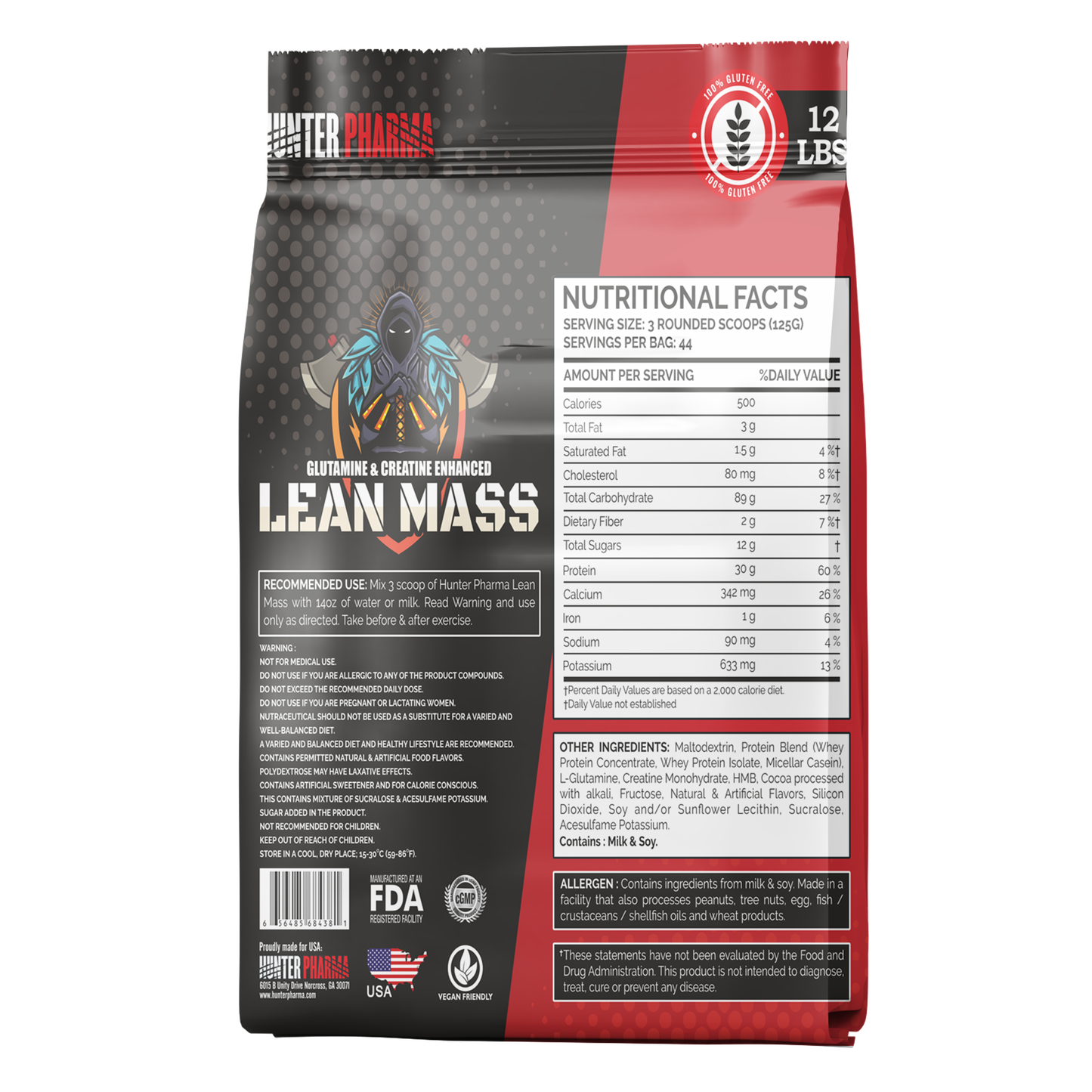 HUNTER PHARMA LEAN MASS GAINER 12 LBS