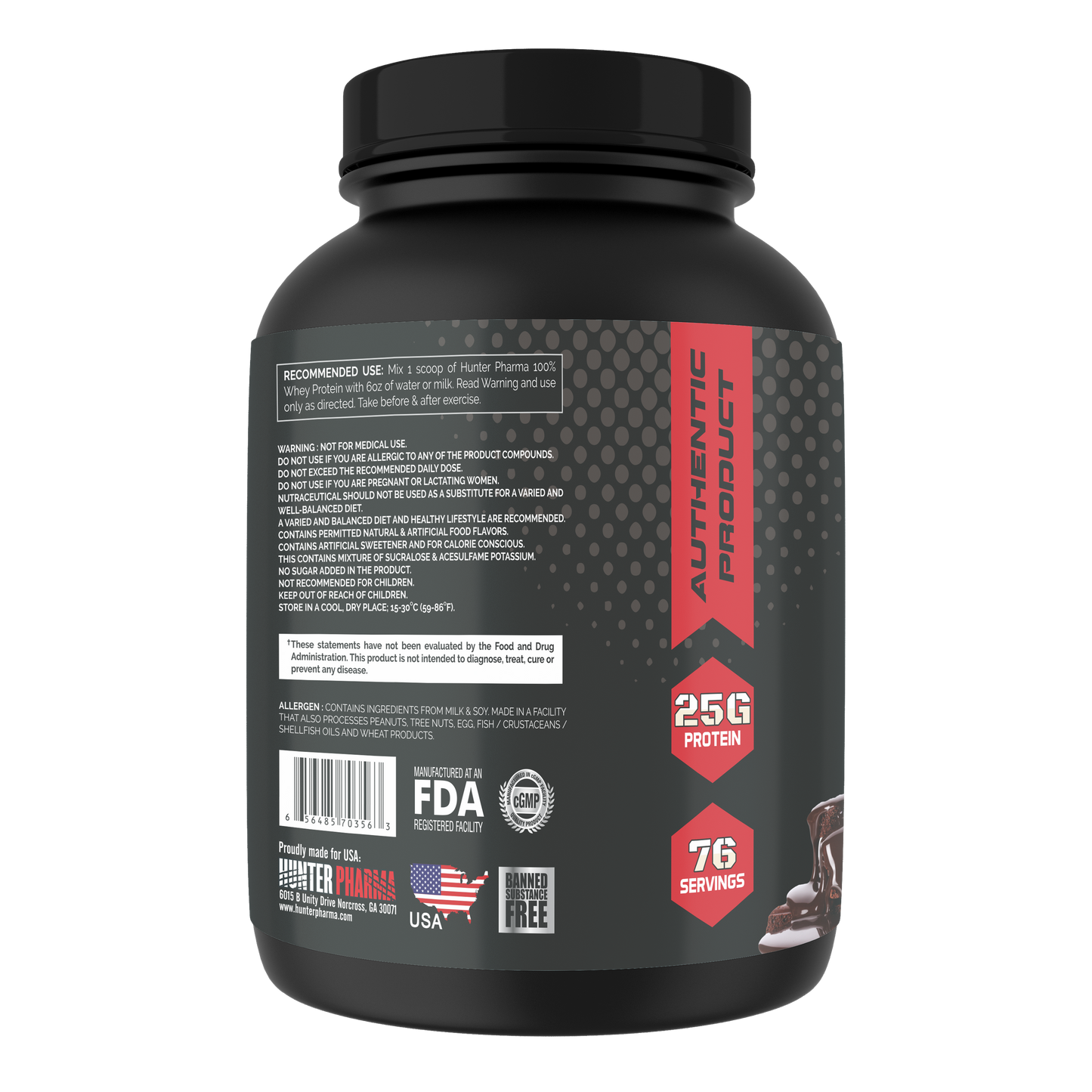 HUNTER PHARMA WHEY PROTEIN DOUBLE RICH CHOCOLATE
