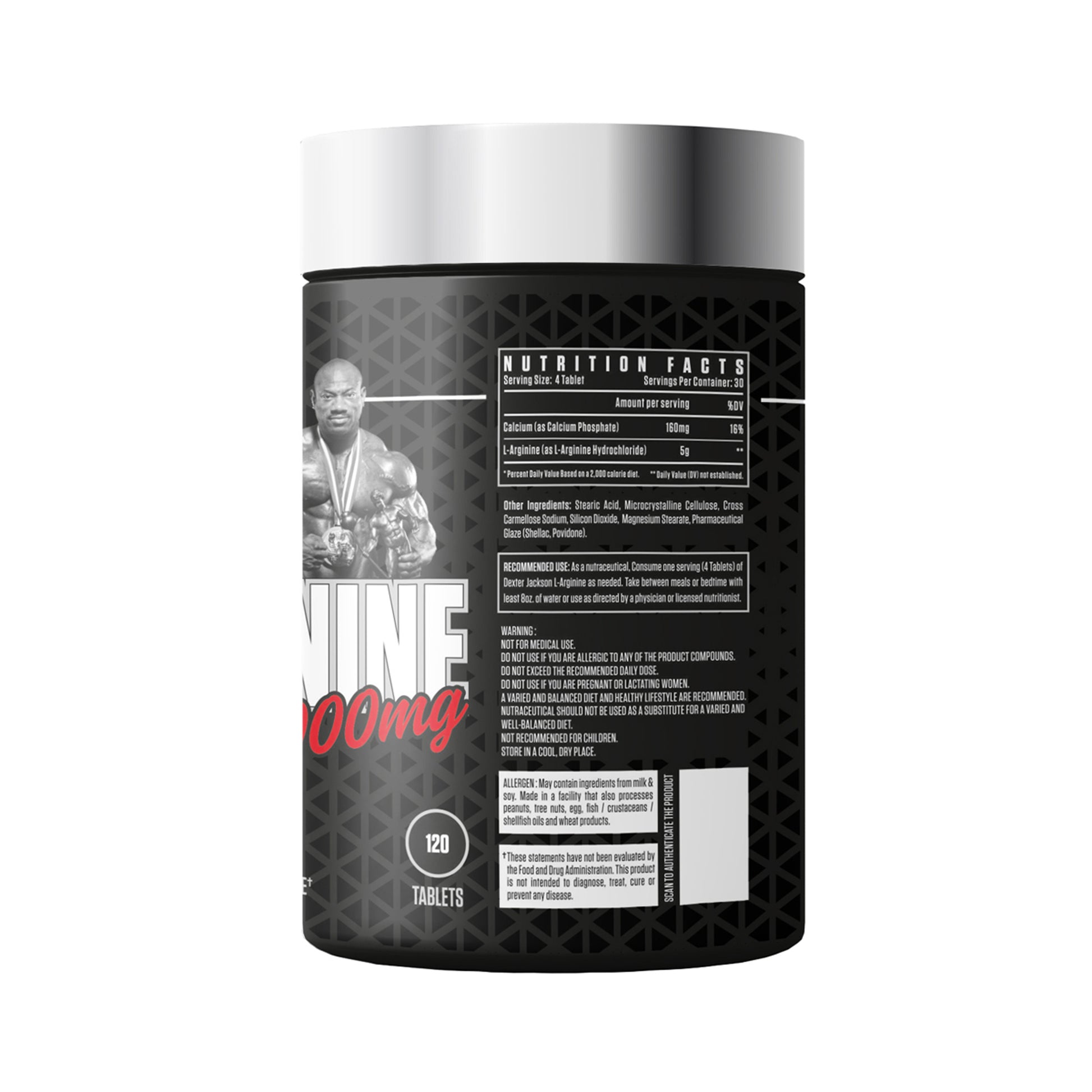 Dexter Jackson Signature Series Black Series L-Arginine - 5000Mg | Health Supplement | 30 Servings, 120 Tablets DEXTER JACKSON