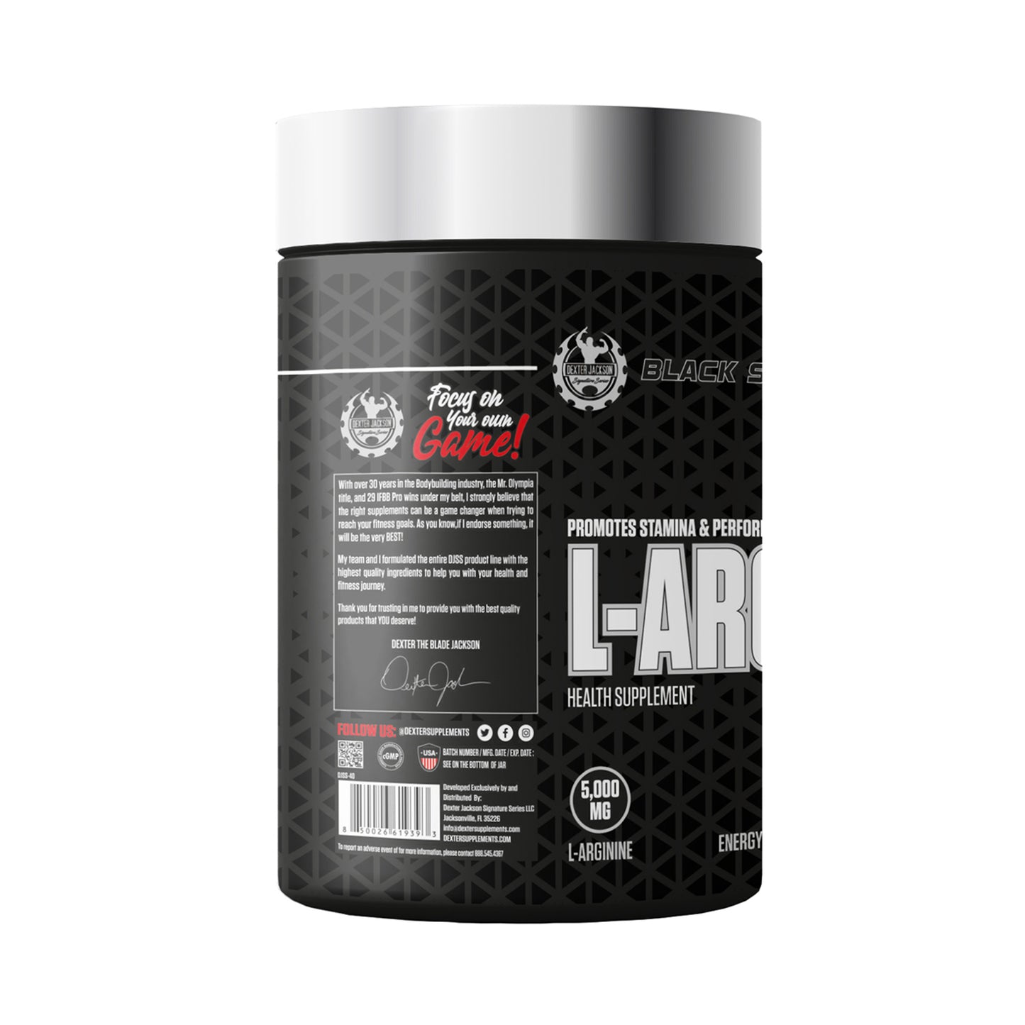 Dexter Jackson Signature Series Black Series L-Arginine - 5000Mg | Health Supplement | 30 Servings, 120 Tablets DEXTER JACKSON