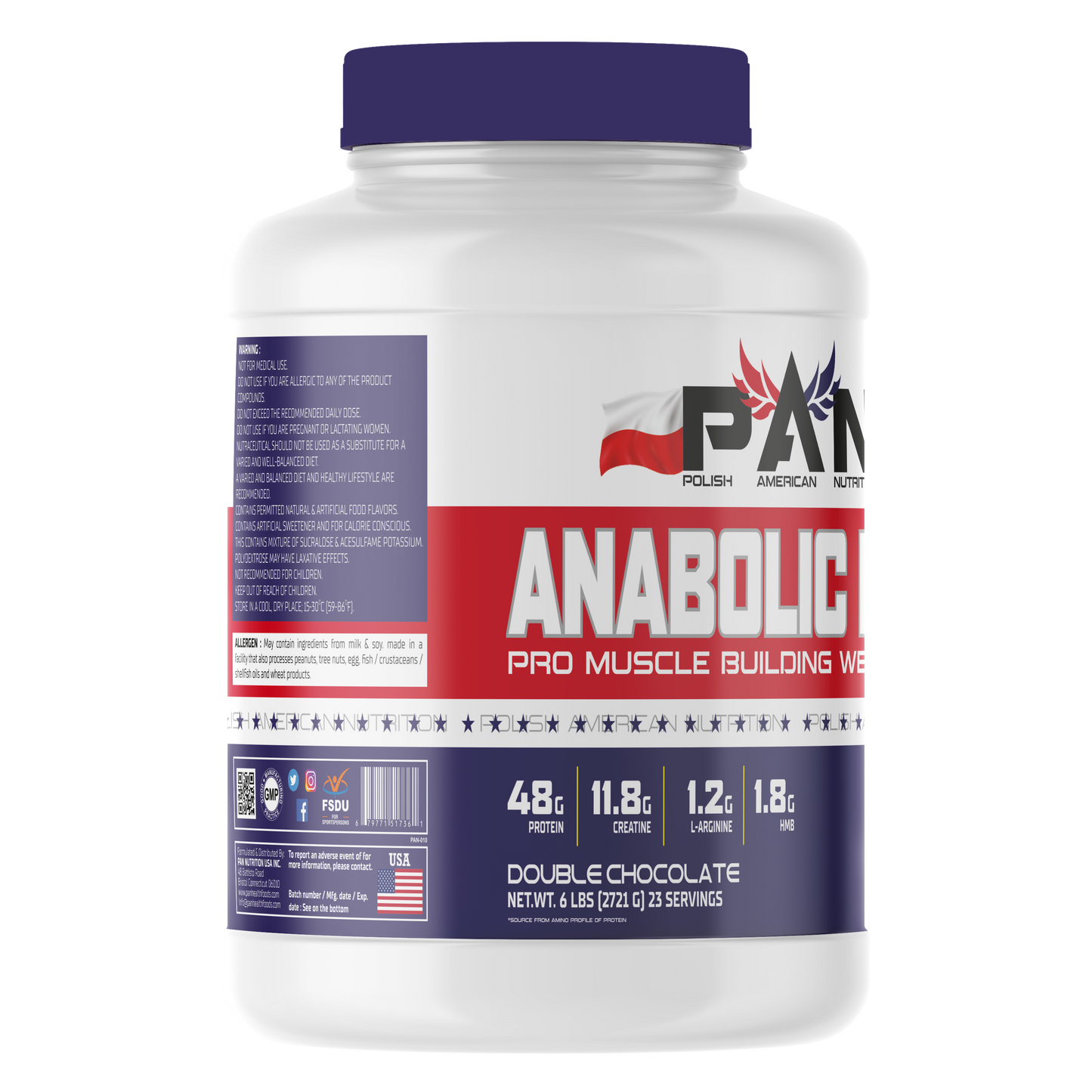 PAN NUTRITION  Anabolic Mass Pro Muscle Building Weight Gainer