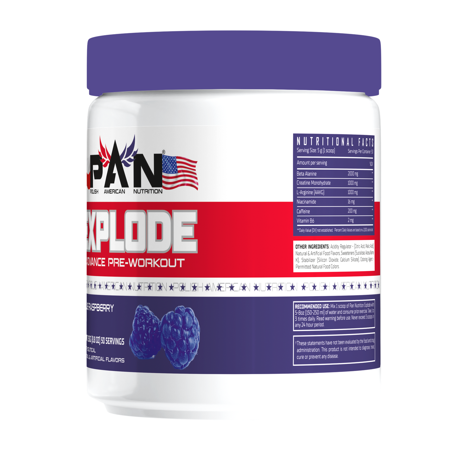 PAN NUTRITION Explode Advance Pre-Workout (Blue Raspberry)