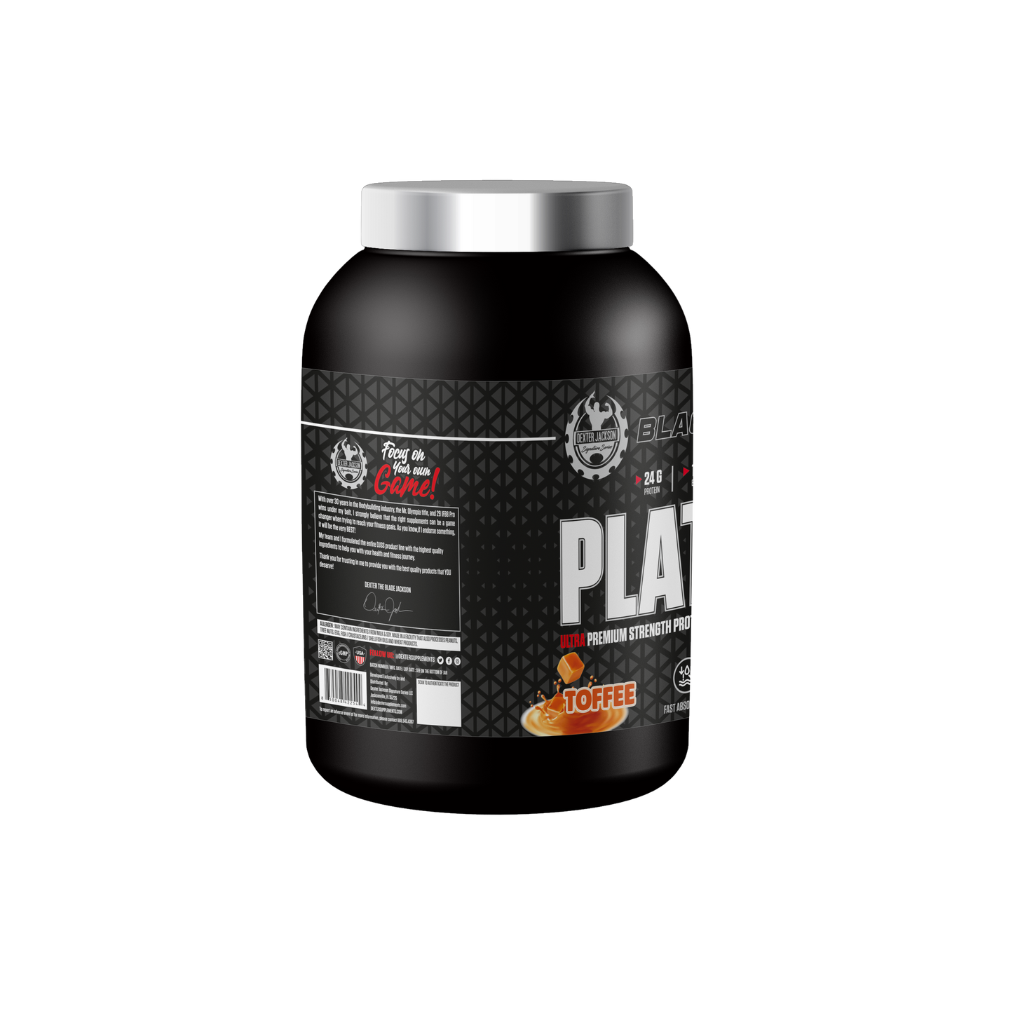 Dexter Jackson Black Signature Series Platinum Whey 2 LBS - Toffee