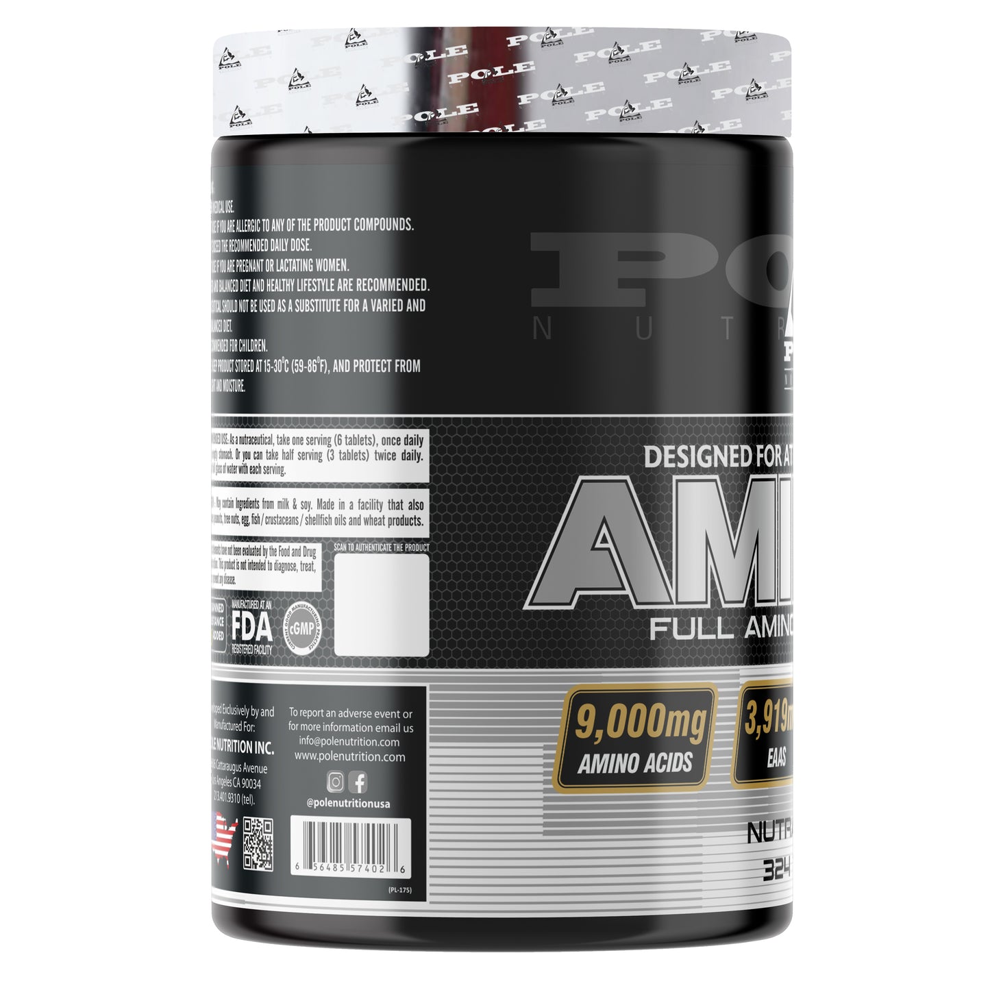 Pole Nutrition Amino-9 Tablets – Full Amino Acid Complex (324 Tablets)