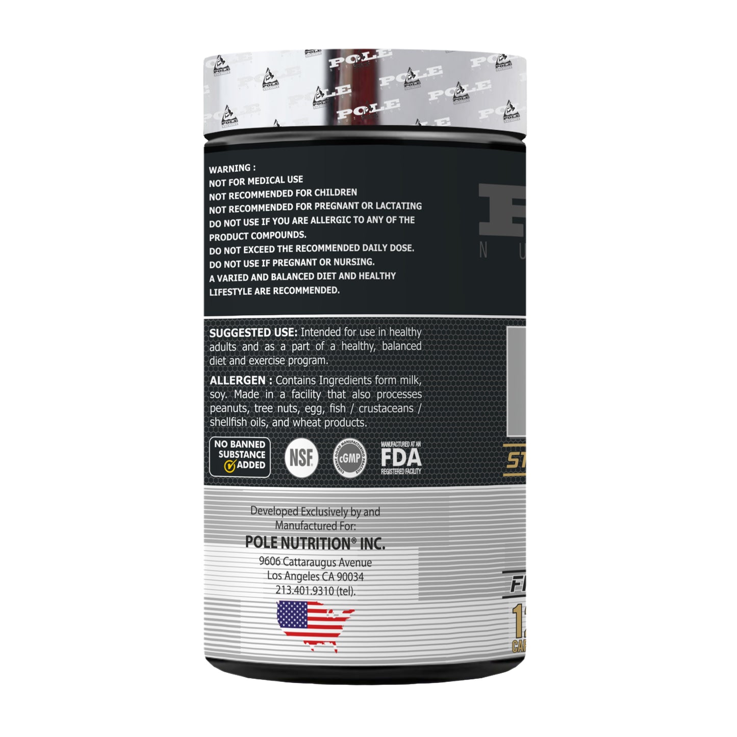Pole Nutrition HMB For Strength | 1000 Capsules Pole Nutrition