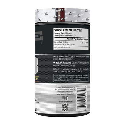 Pole Nutrition HMB For Strength | 1000 Capsules Pole Nutrition