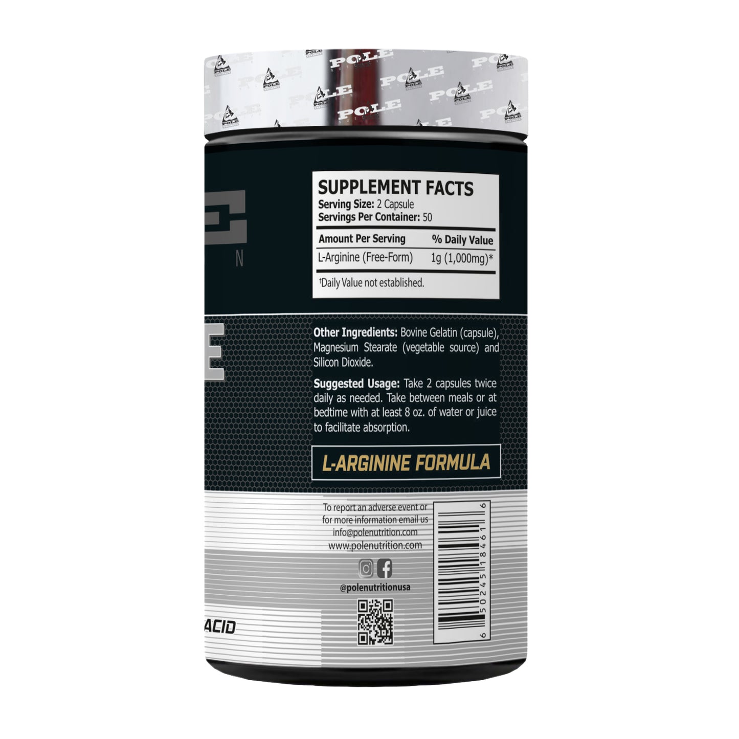 Pole Nutrition L-Arginine 500mg