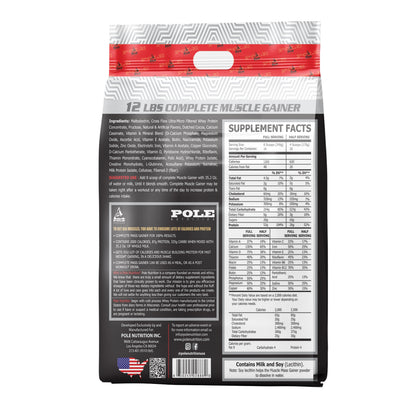 Pole Nutrition Mass Gainer 12 LBS | 5443g Pole Nutrition