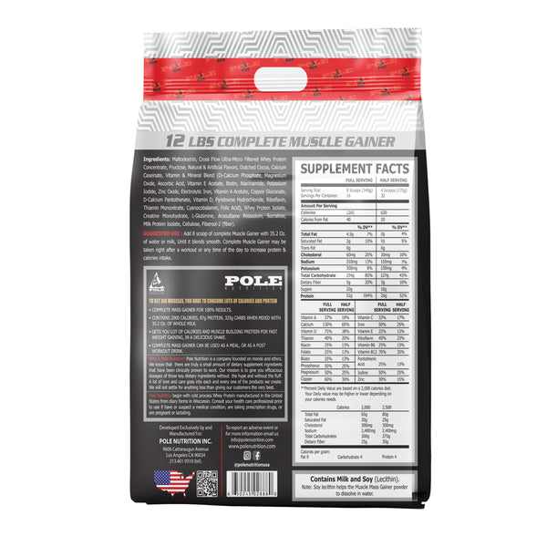 Pole Nutrition Mass Gainer 12 LBS