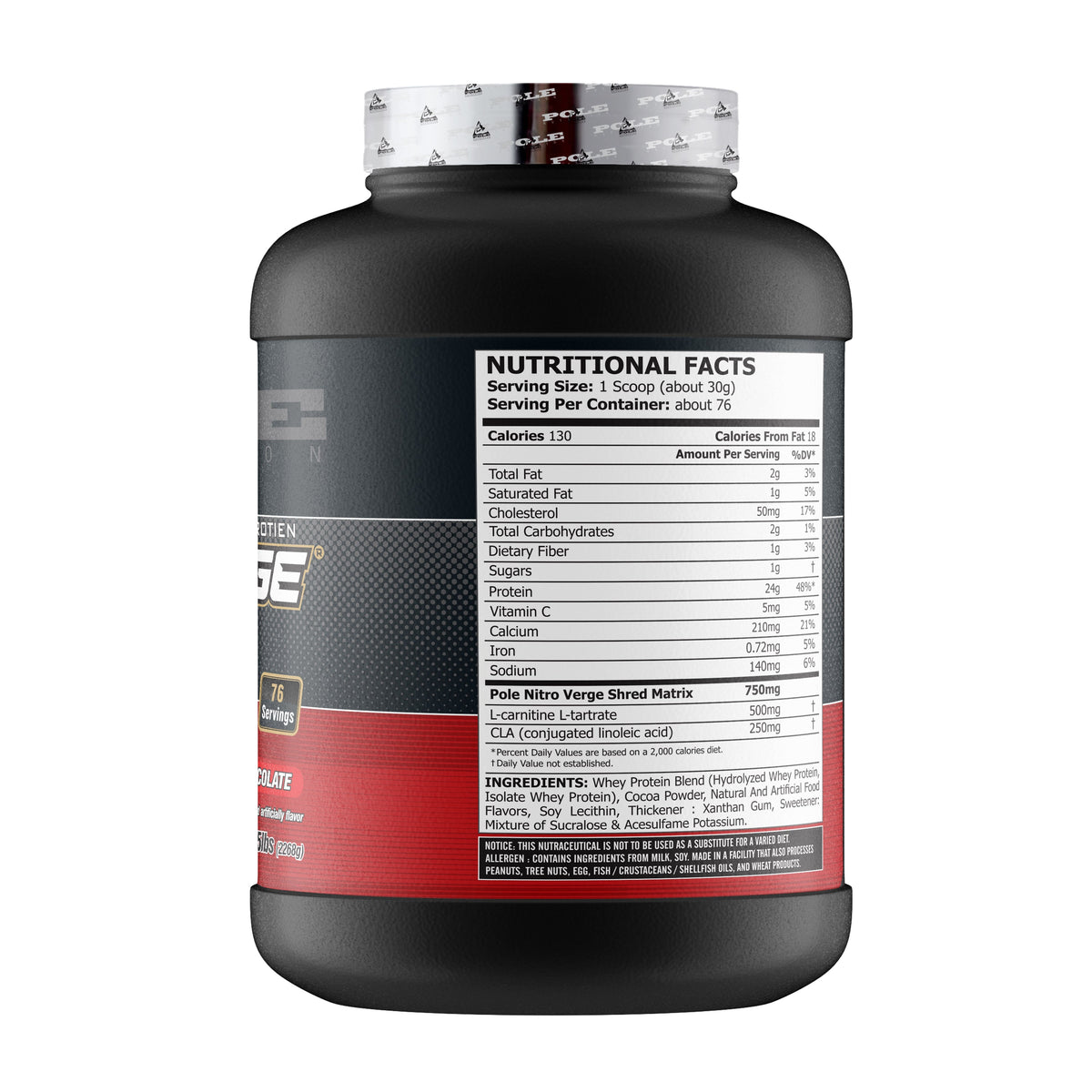Pole Nutrition Nitro Verge Shred 5lbs | 2268g | 76 Servings Pole Nutrition
