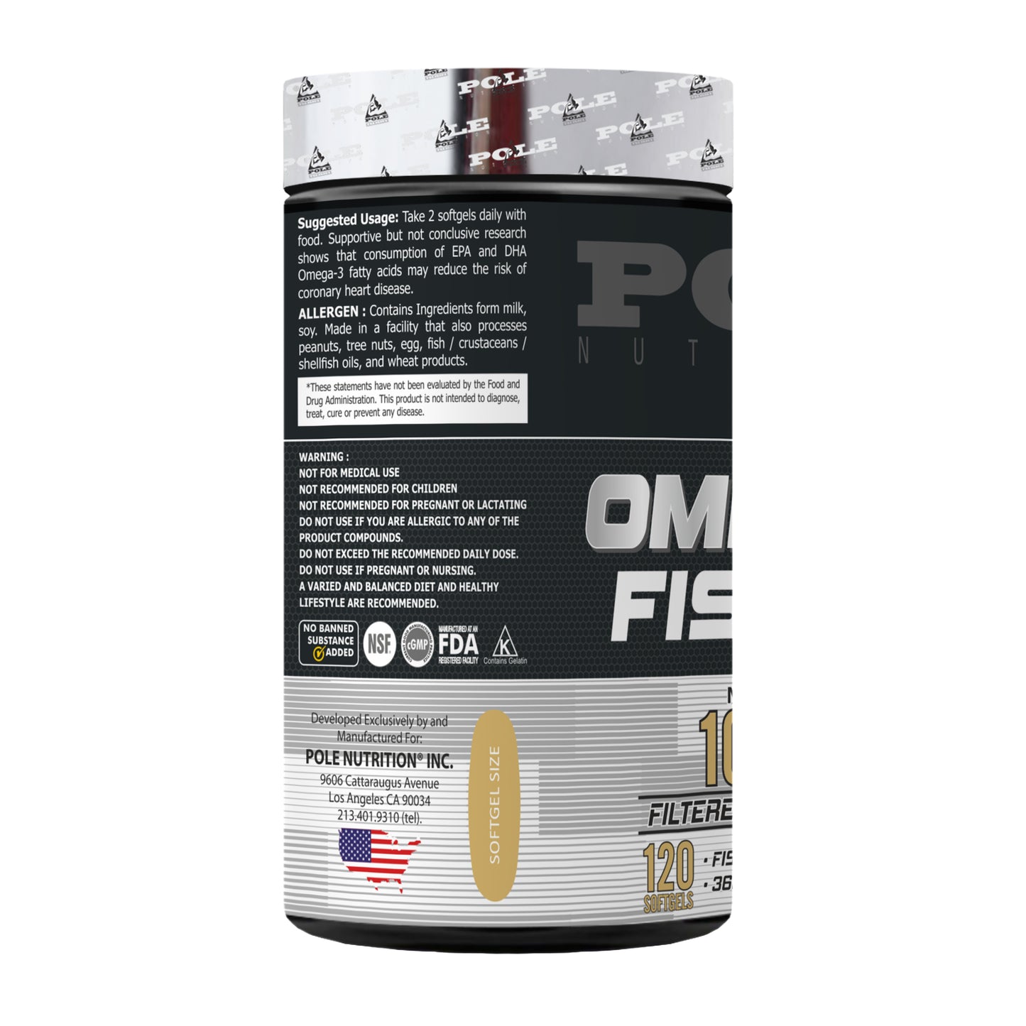 Pole Nutrition Omega-3 Fish Oil 1000mg