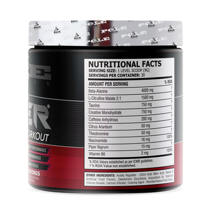 Pole Nutrition Teazer Pre Workout 270g | 30 Servings Pole Nutrition