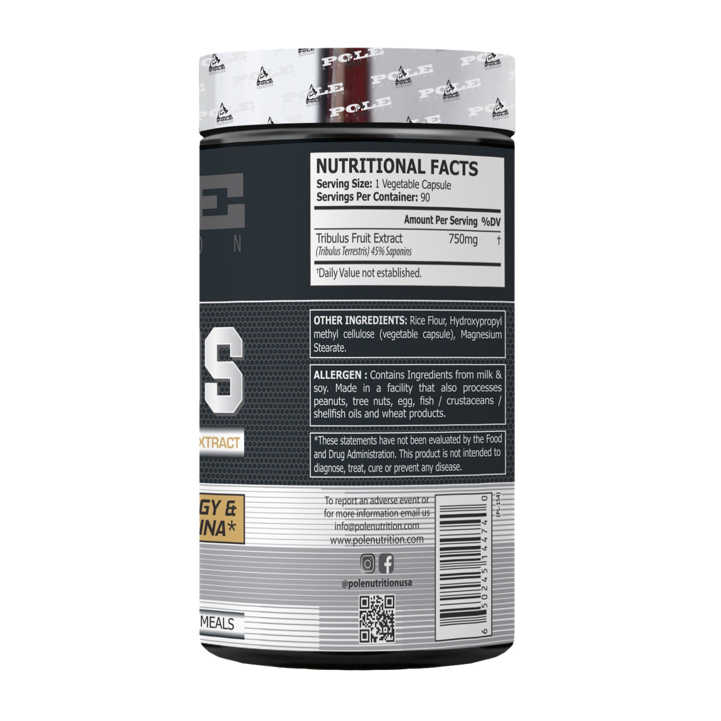 POLE Nutrition Tribulus 90 Veg Capsules
