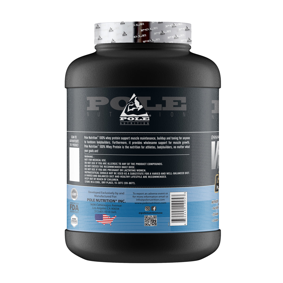 Pole Nutrition Whey Protein 5Lbs (Blueberry Muffin)