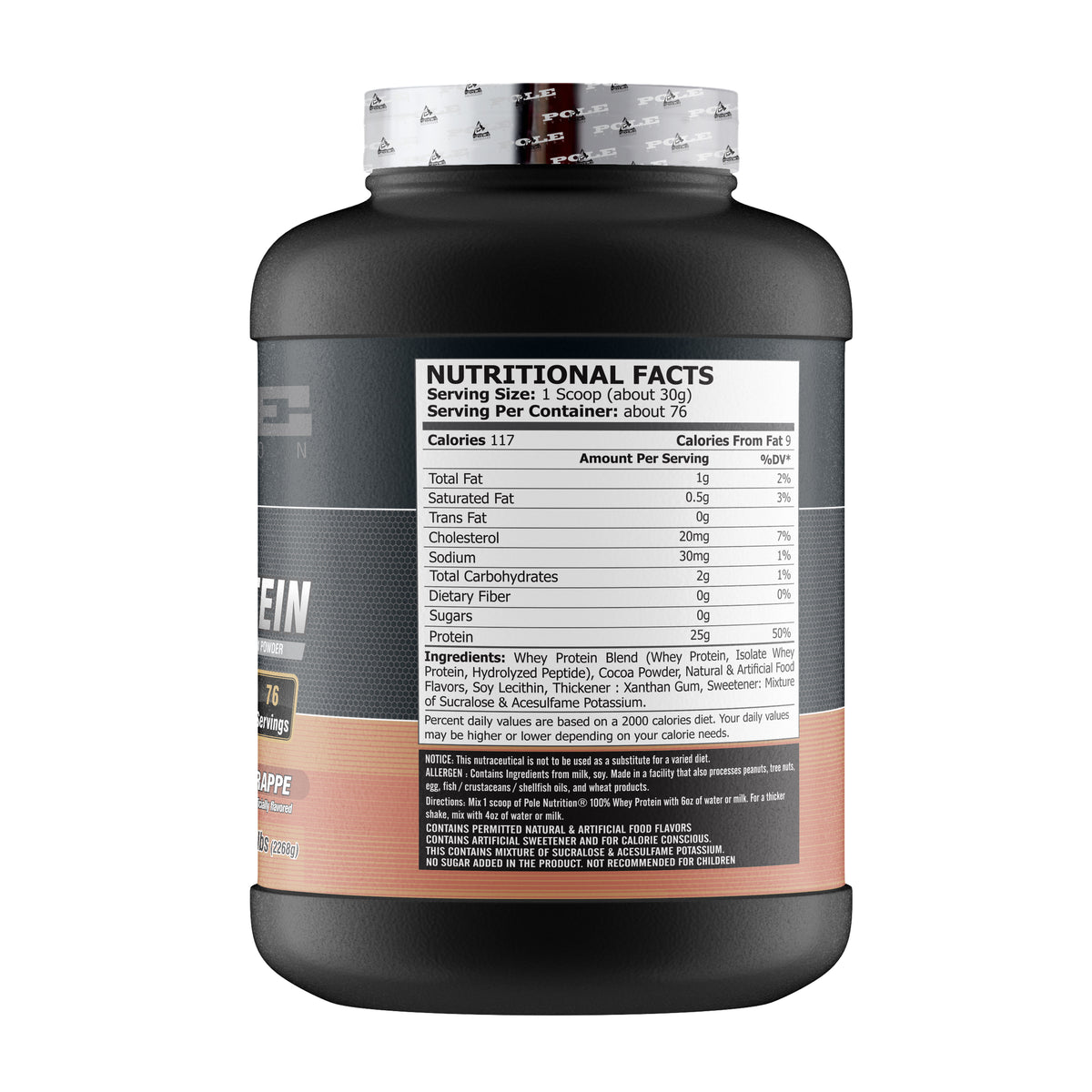 Pole Nutrition Whey Protein 5Lbs (Cafe Frappe)