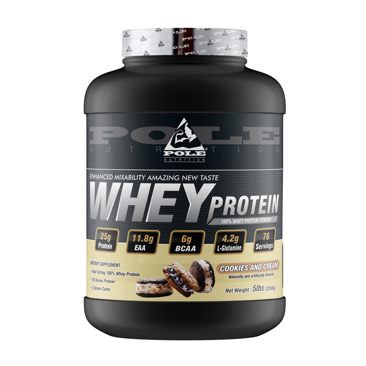 Pole Nutrition Whey Protein 5Lbs (Cookies & Cream)