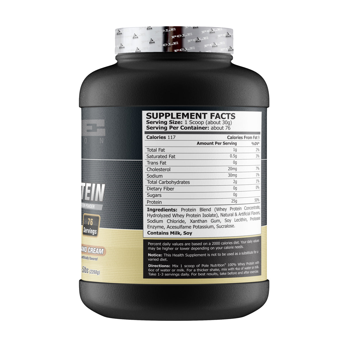 Pole Nutrition Whey Protein 5Lbs (Cookies & Cream)