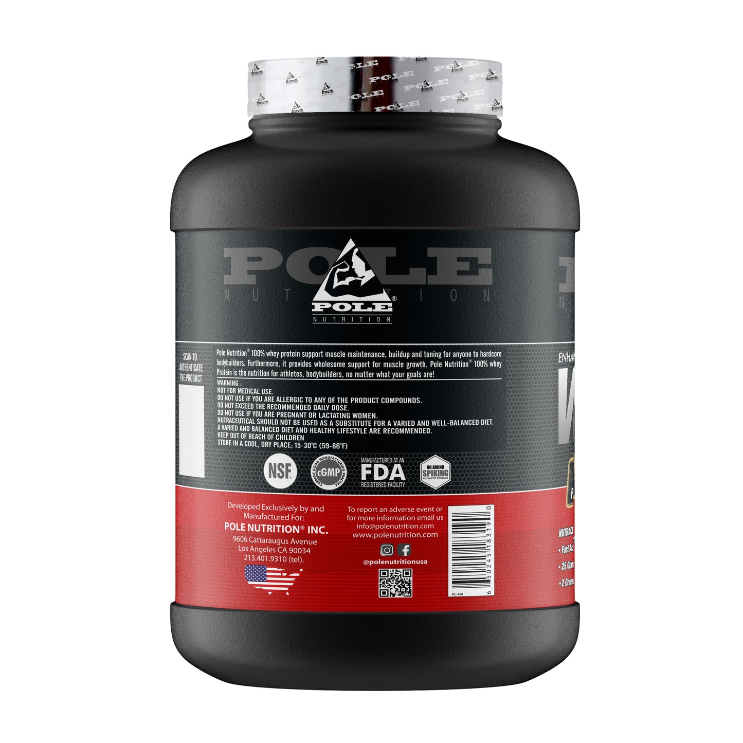 Pole Nutrition Whey Protein Powder 5 LBS