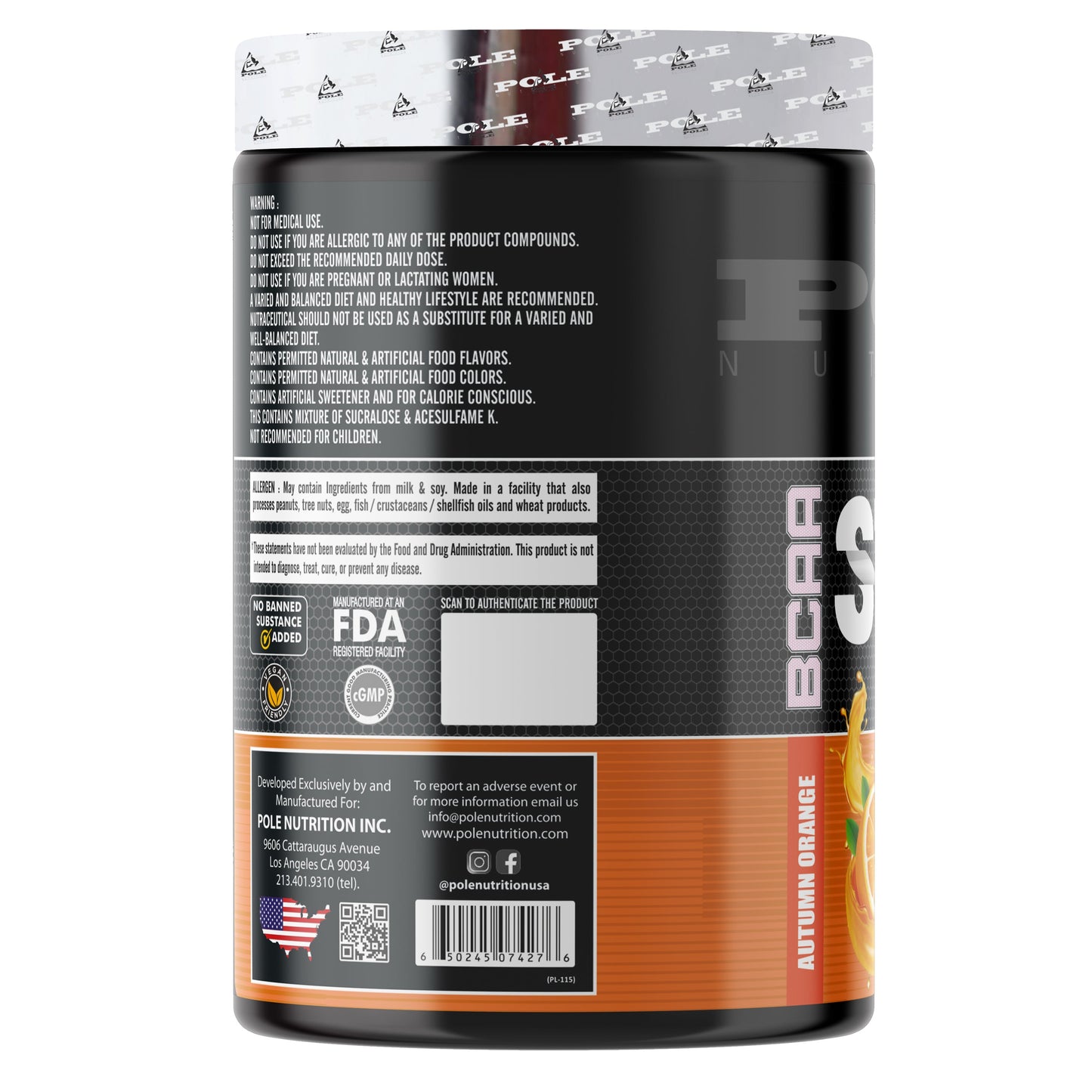 Pole Nutrition Stoke BCAA Powder 420g | 30 Servings Pole Nutrition