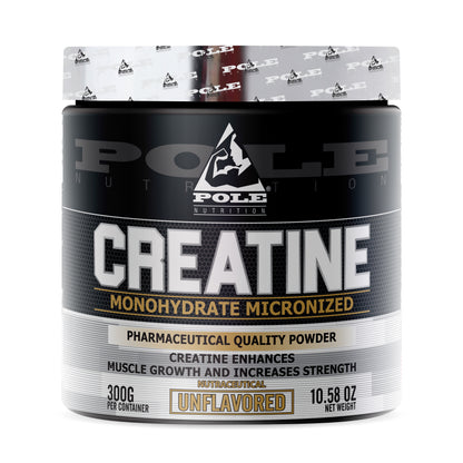 Pole Nutrition Creatine Monohydrate Micronized powder container on a white background