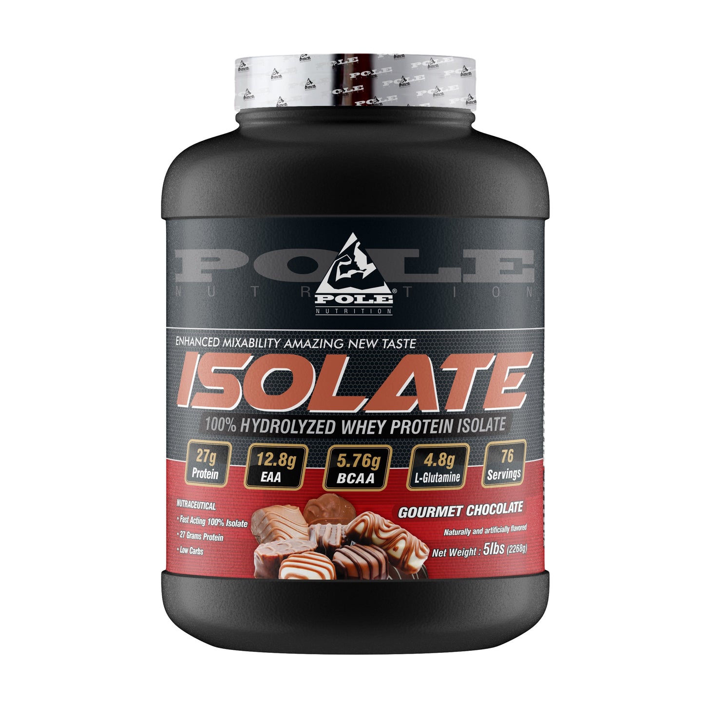 Pole Nutrition Isolate Whey Protein 2268g | 76 Servings Pole Nutrition