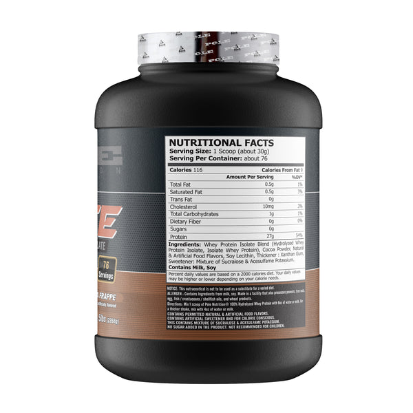 Pole Nutrition Isolate Protein, 5Lbs (2268g), 76 Servings