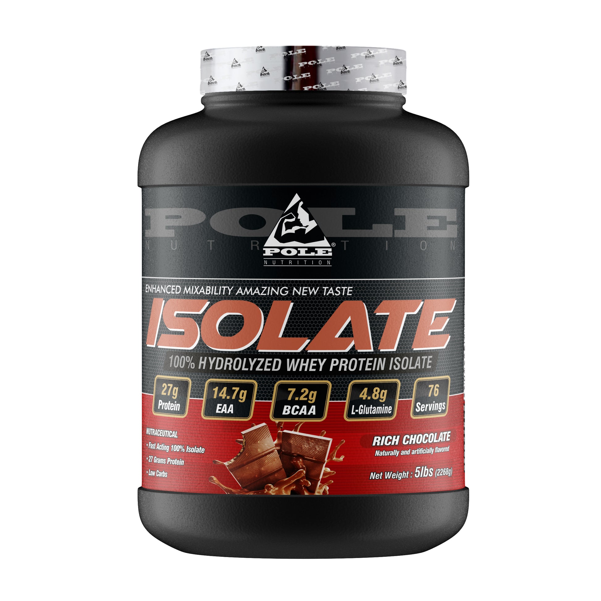 Pole Nutrition Isolate Whey Protein 2268g | 76 Servings Pole Nutrition