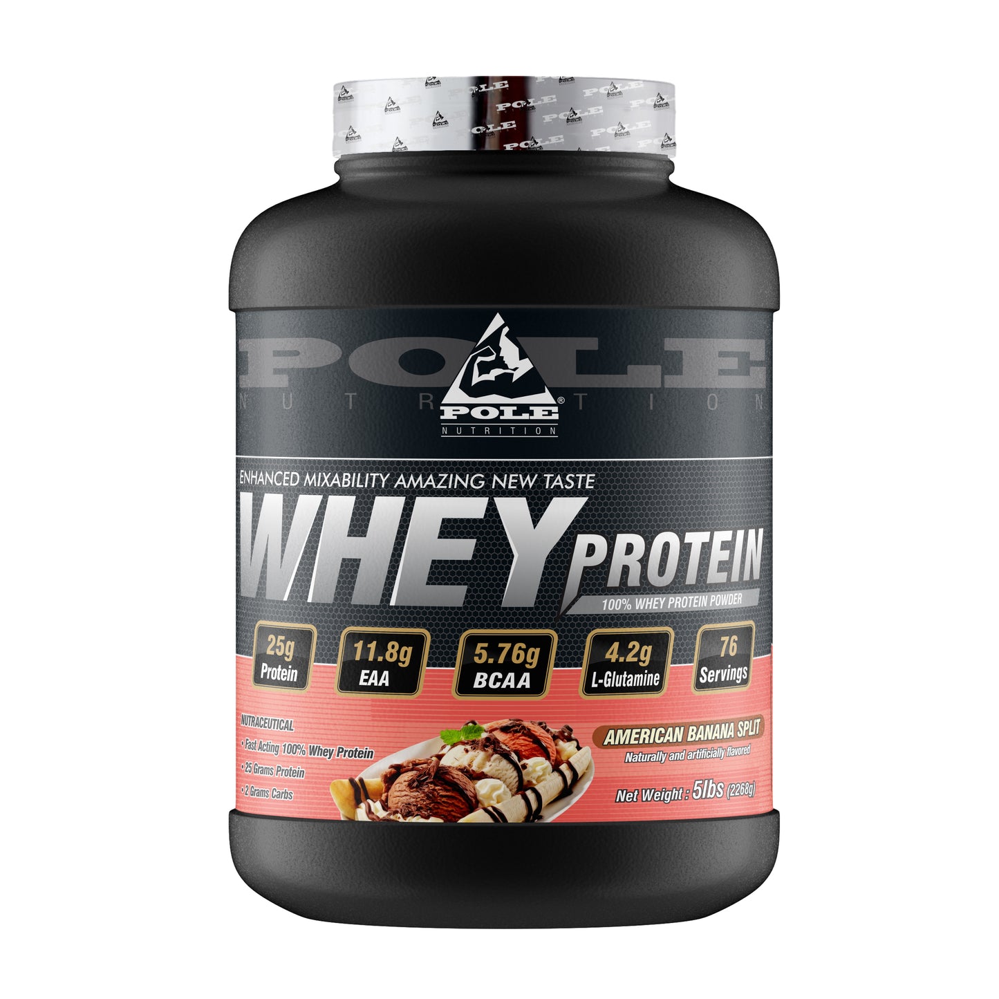 Pole Nutrition Whey Protein, 5Lbs