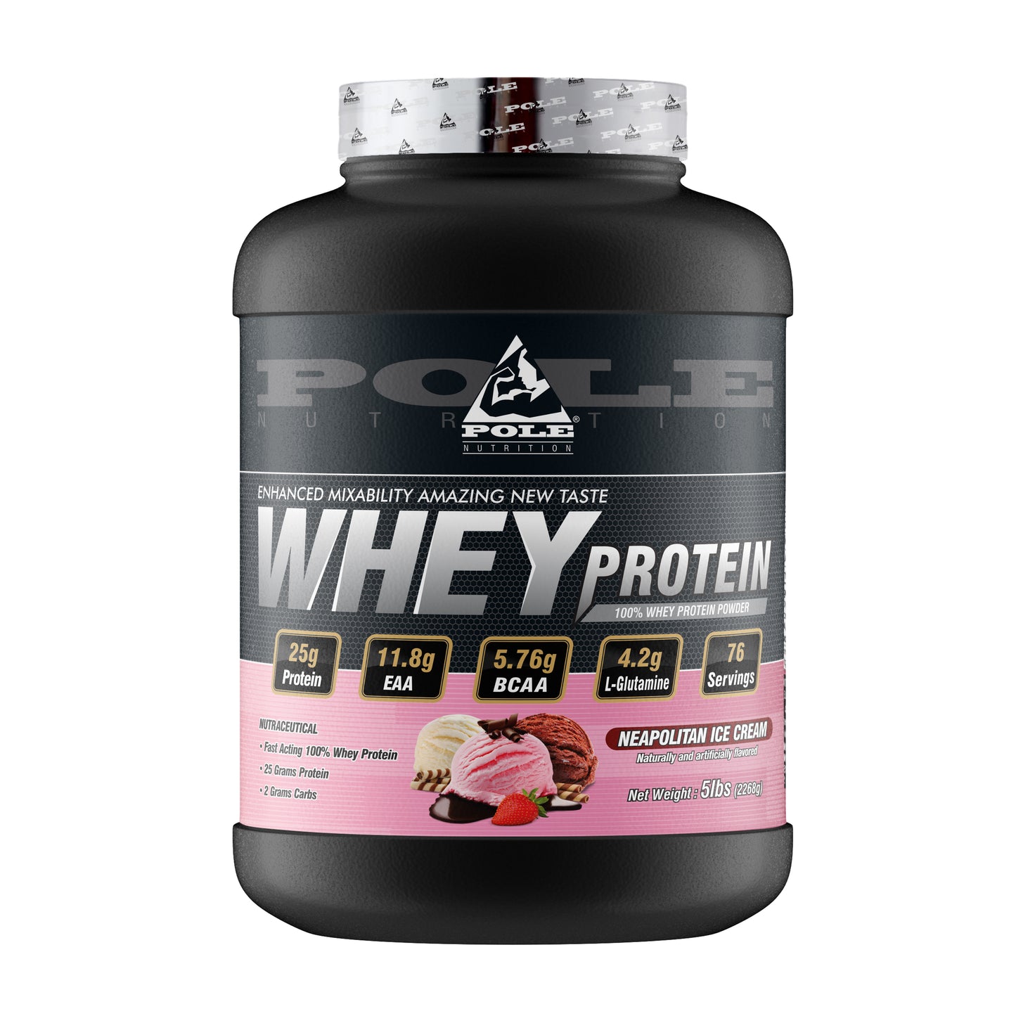 Pole Nutrition Whey Protein, 5Lbs