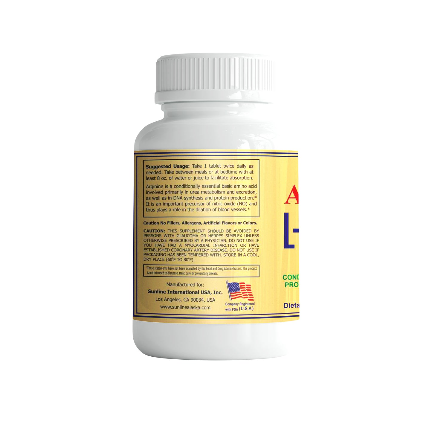 Sunline Alaska L-Arginine 1000 mg, 90 Capsules