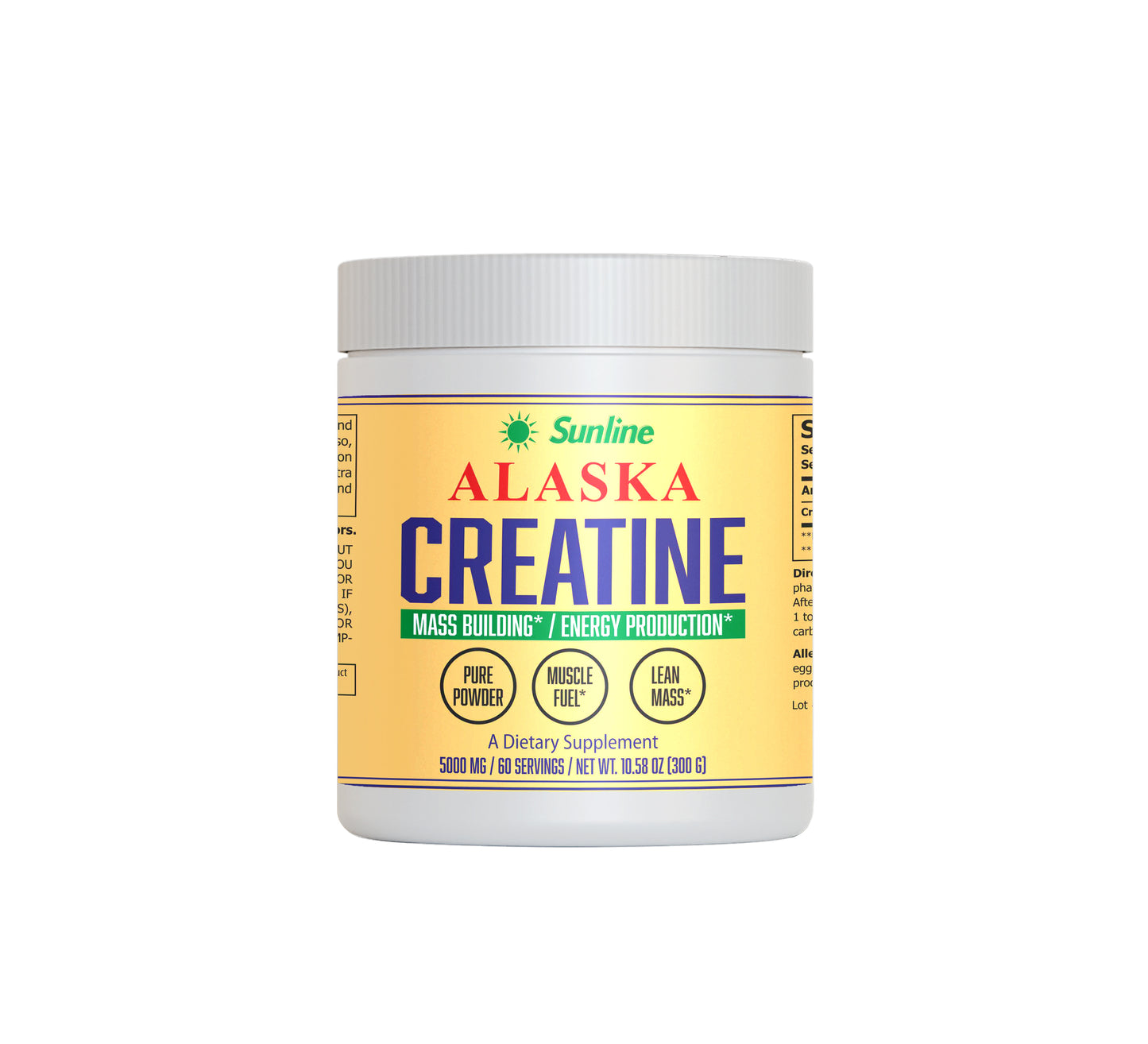 Sunline Alaska Creatine Monohydrate 5000mg, 60 Servings