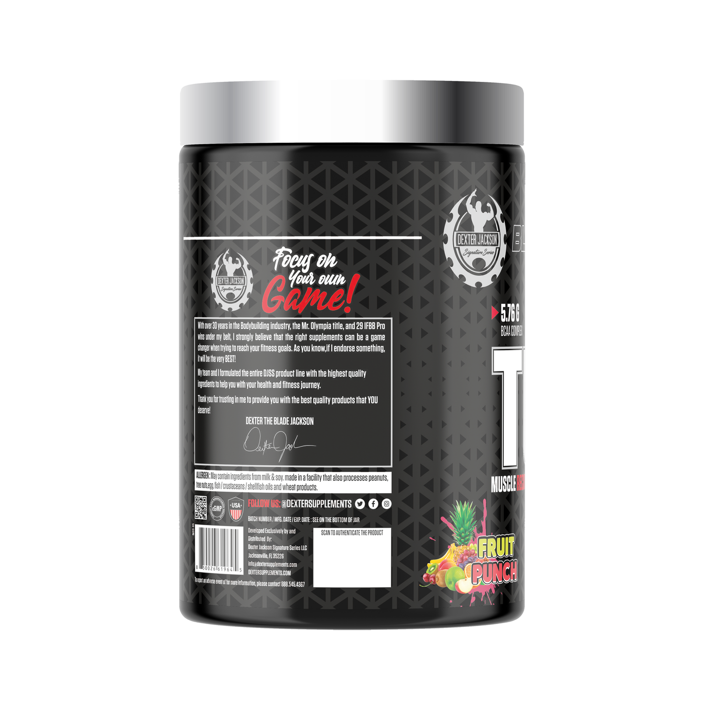 Dexter Jackson Black Signature Series Turbo Bcaa - Fruit Punch