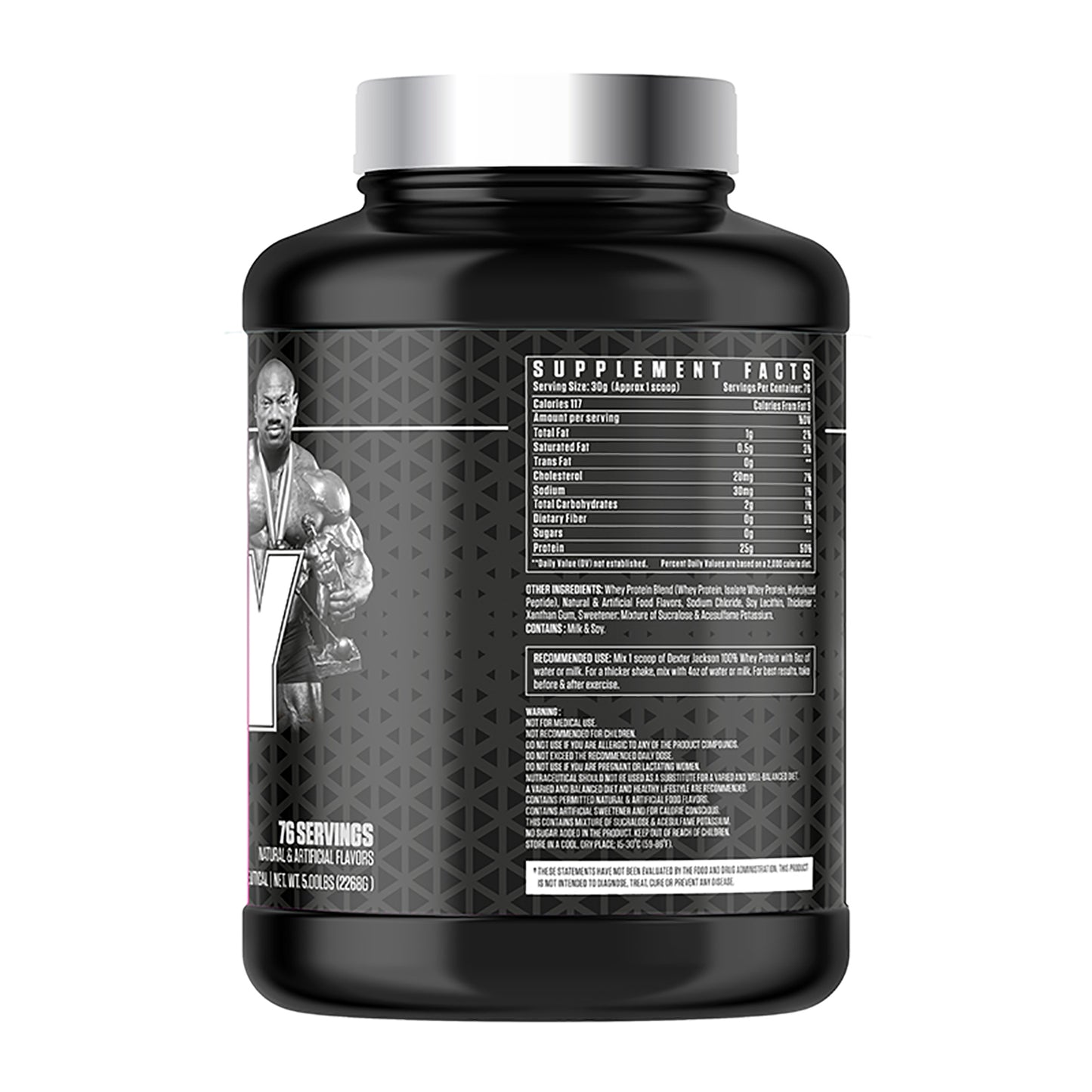 Dexter Jackson Black Signature Series Whey Isolate & Hydrolyzed Whey Protein 2268g | 76 Servings