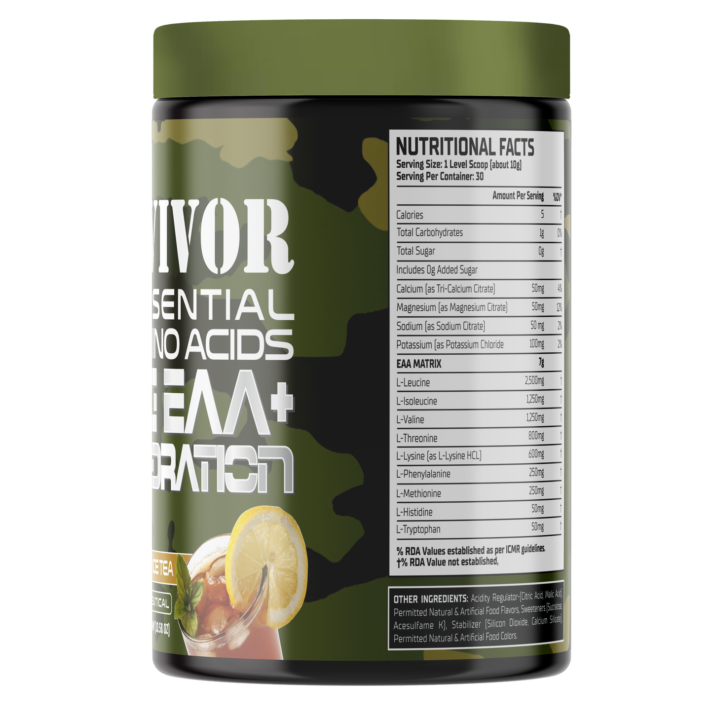 WARZONE EAA + HYDRATION 30 Serving - Lemon Ice Tea