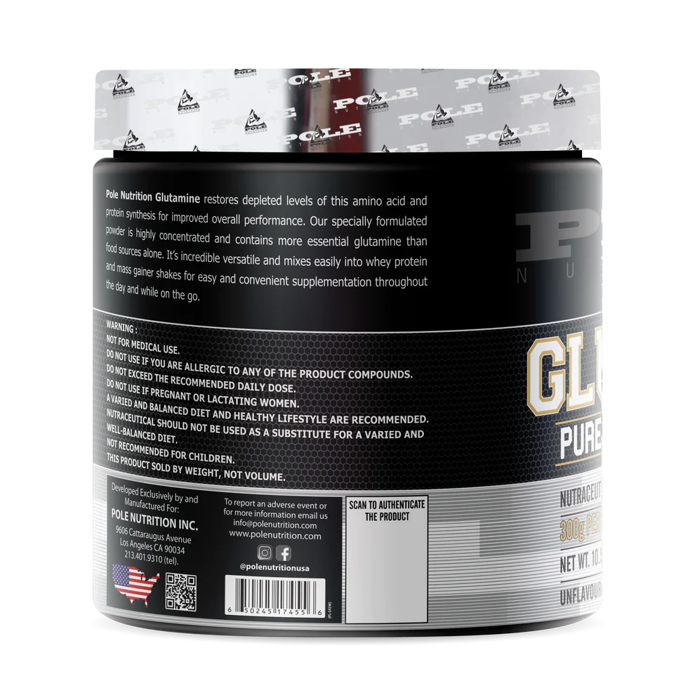 Pole Nutrition Glutamine, 300 Grams - Image 3