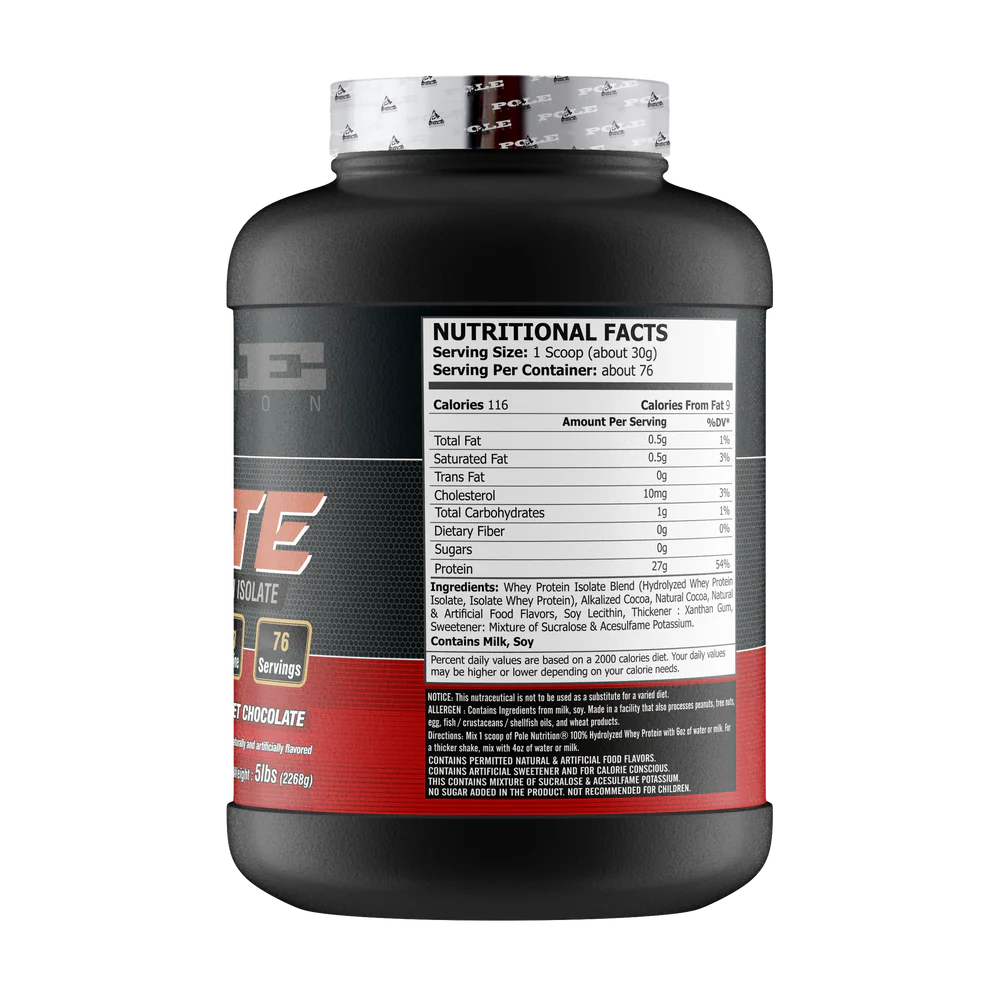Pole Nutrition Isolate Protein, 5Lbs, 76 Servings - Image 3