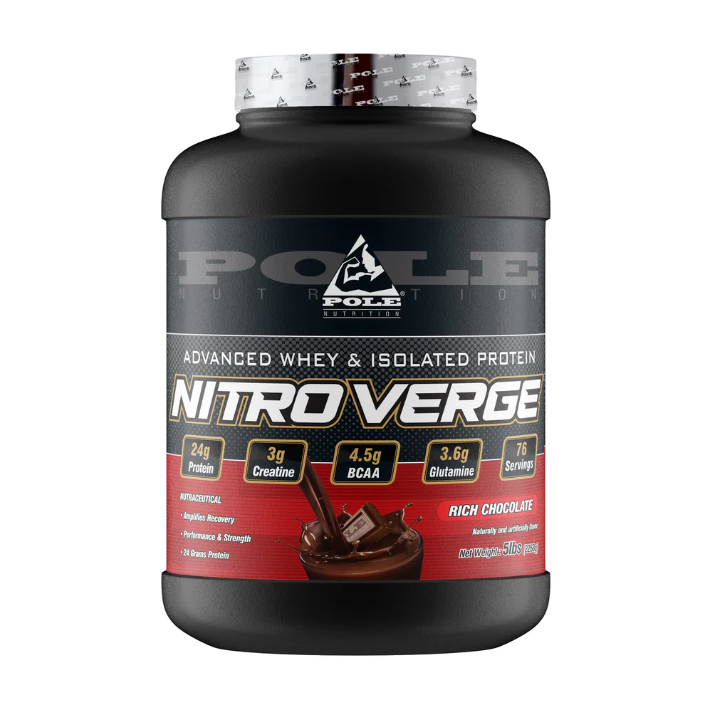 Pole Nutrition Nitro Verge Whey Protein, 5Lbs (Rich Chocolate)