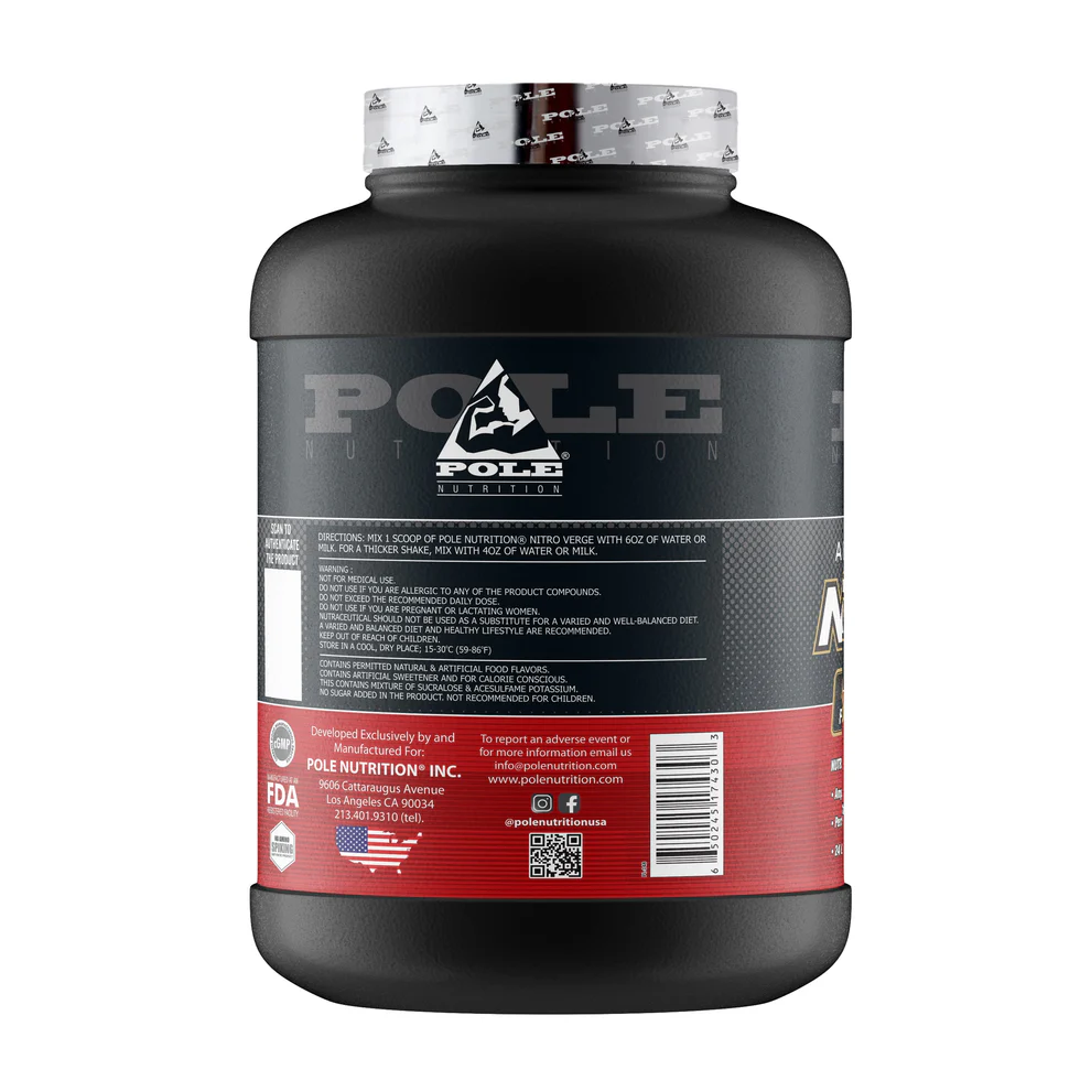 Pole Nutrition Nitro Verge Whey Protein, 5Lbs (Rich Chocolate) - Image 2