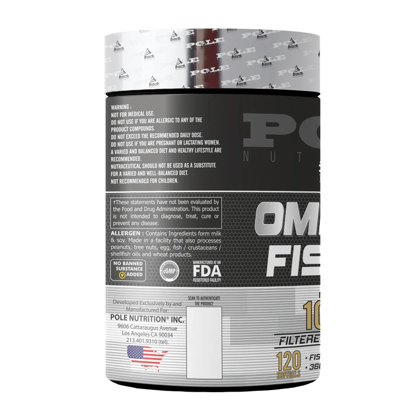 Omega-3 Fish Oil 1000mg, 120 Softgels - Image 2