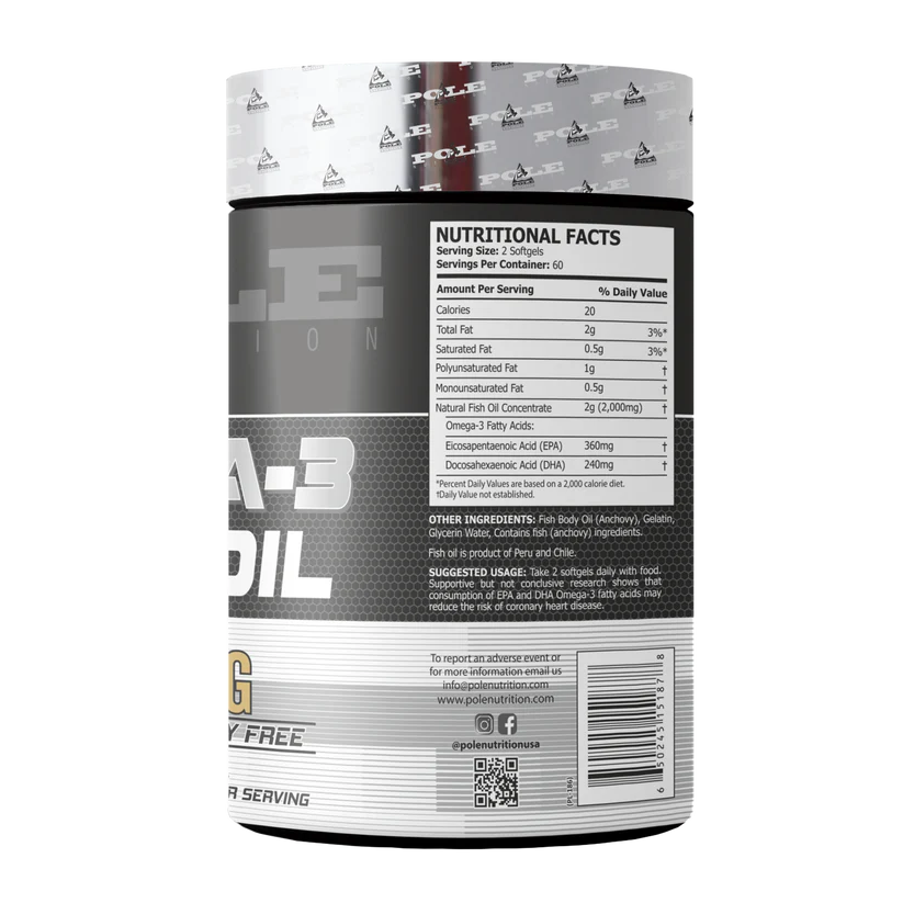 Omega-3 Fish Oil 1000mg, 120 Softgels - Image 3