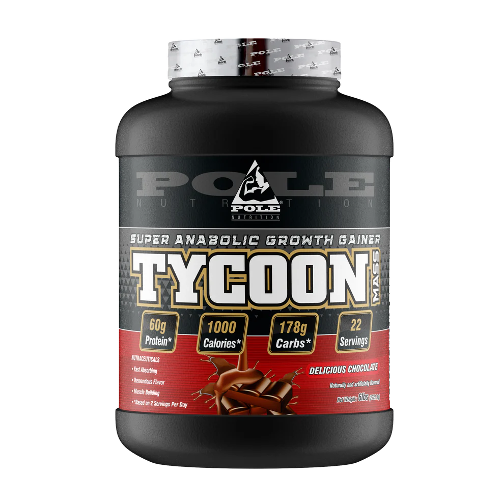 Pole Nutrition TYCOON Mass Gainer, 6Lbs Delicious Chocolate