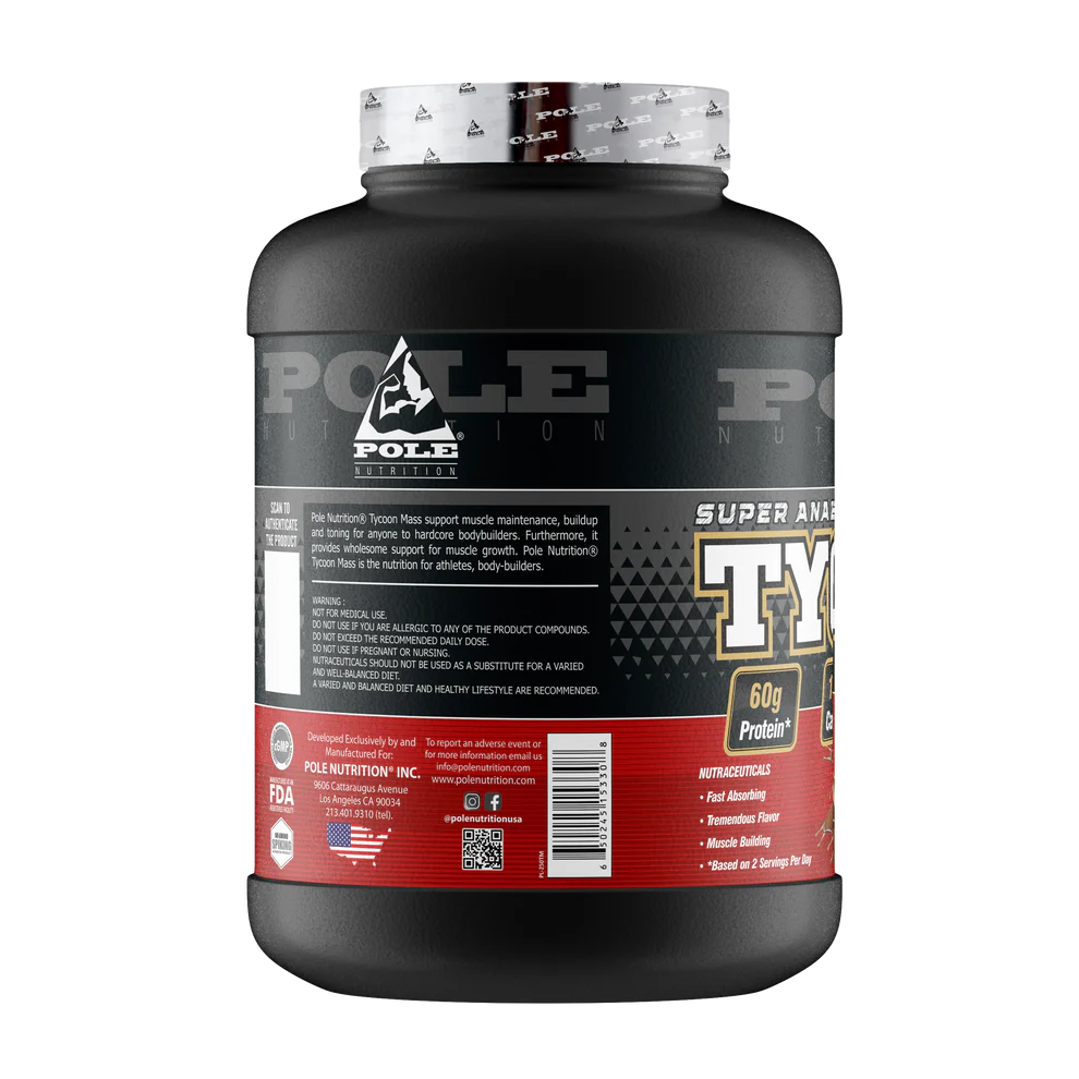 Pole Nutrition TYCOON Mass Gainer, 6Lbs Delicious Chocolate - Image 2