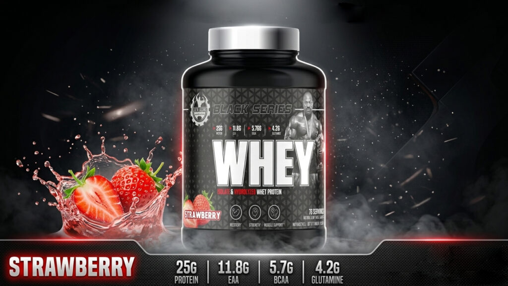 Dexter Jackson Signature Series Whey Protein supplement promotional banner
