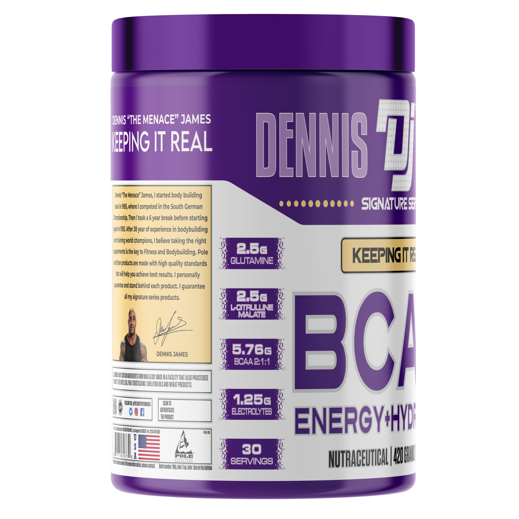 Dennis James Signature Series BCAA Energy + Hydration | 30 Servings - Image 2