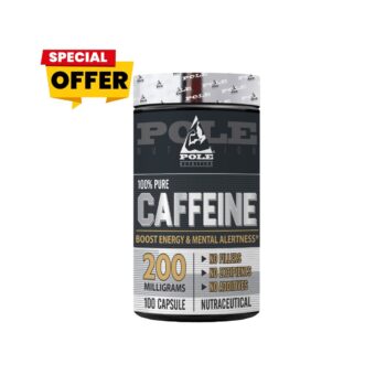Pole Nutrition 100% Pure Caffeine Boost Energy Capsules - Energize Your Day Naturally Energy Supplement for Focus and Stamina